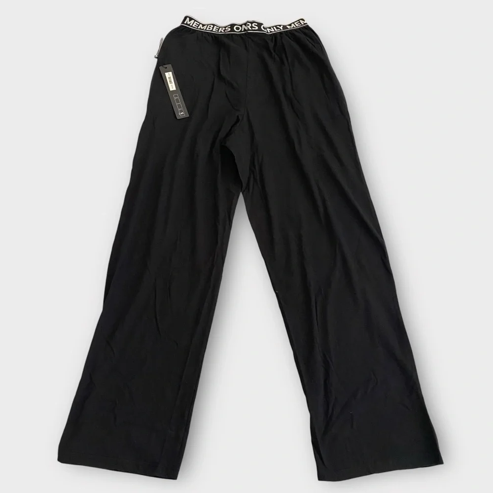 Members Only Men’s Pants Small Logo Button Fly Elastic Waistband Loungewear NWT